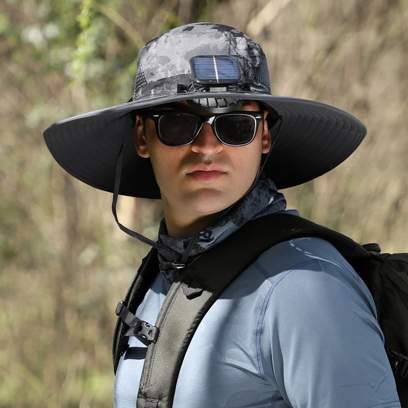 đ„EARLY SUMMER SALE 69% OFF⥠Outdoor Wide Brim Sun Hat With Solar Fan