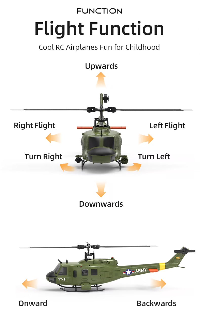 F07 UH-1D Gyro Stabilized Helicopter-RTF