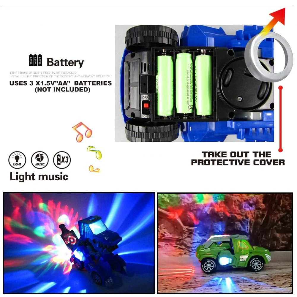 🎁 50% OFF🎁 Transforming Dinosaur LED SUV Car