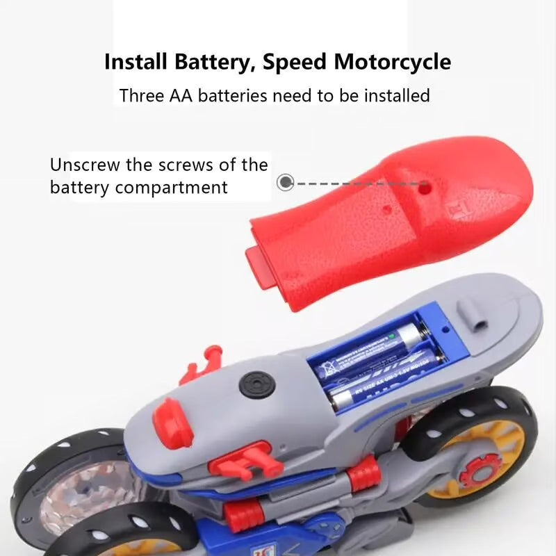 🎁TO DAY 49% OFF🎁 New Electric Light and Music Deformation Motorcycle