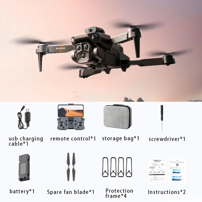 The latest 4K HDR Triple Camera Drone K6 MAX in 2024