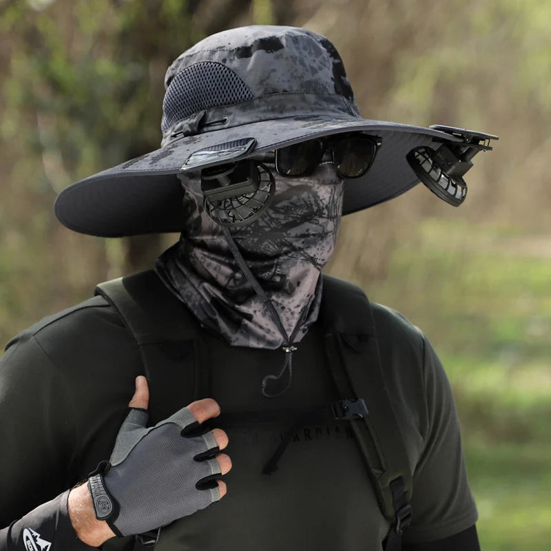 đ„EARLY SUMMER SALE 69% OFF⥠Outdoor Wide Brim Sun Hat With Solar Fan