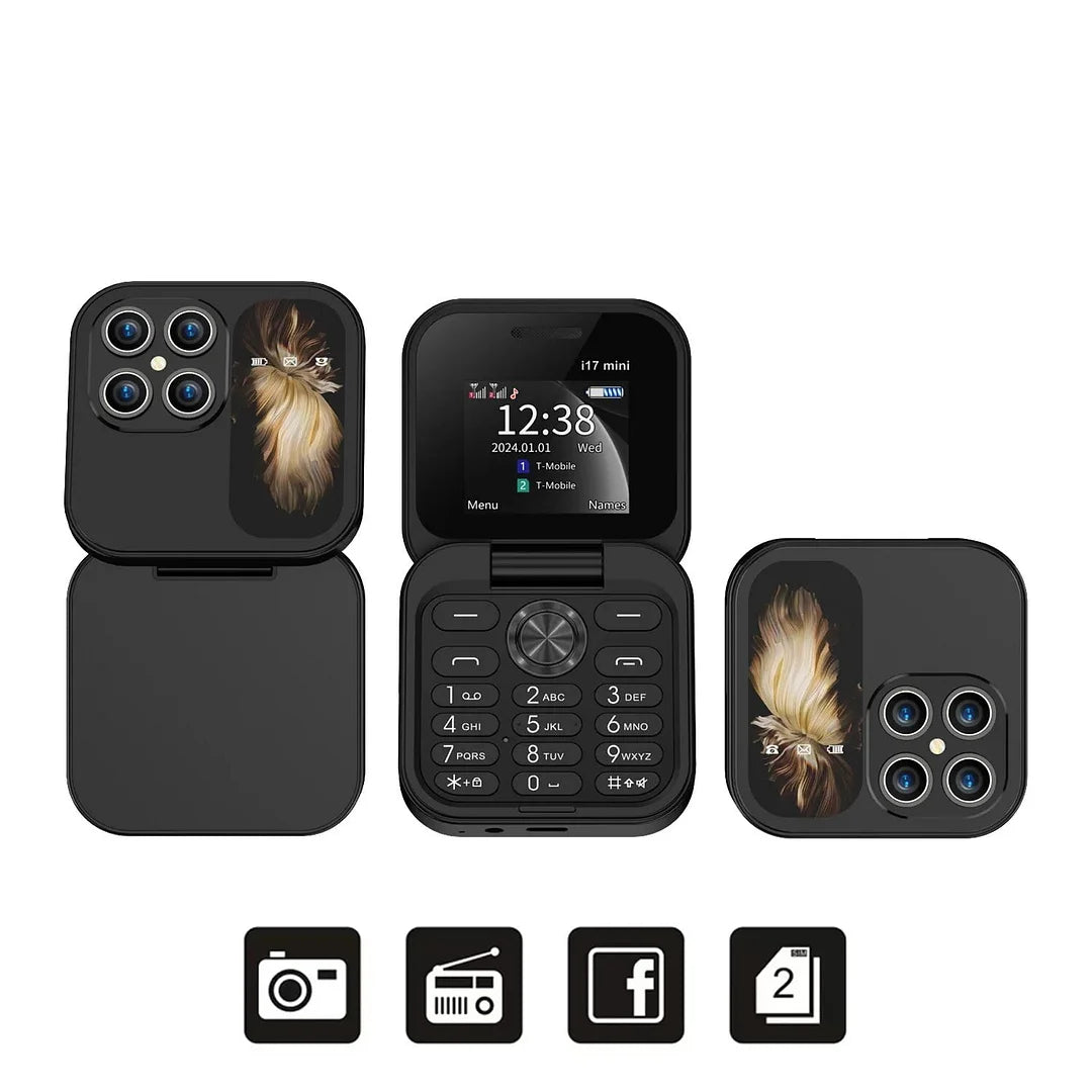 ๐ฅ2025 New Mini Flip Mobile Phone 2 SIM Card Small Display Foldable Cell Phone