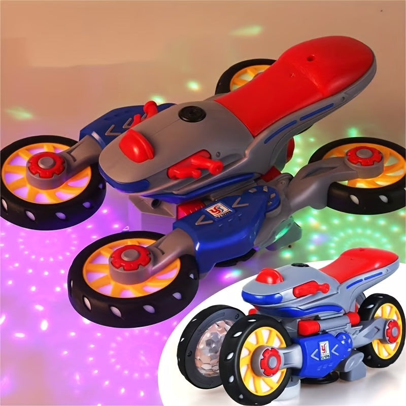 🎁TO DAY 49% OFF🎁 New Electric Light and Music Deformation Motorcycle
