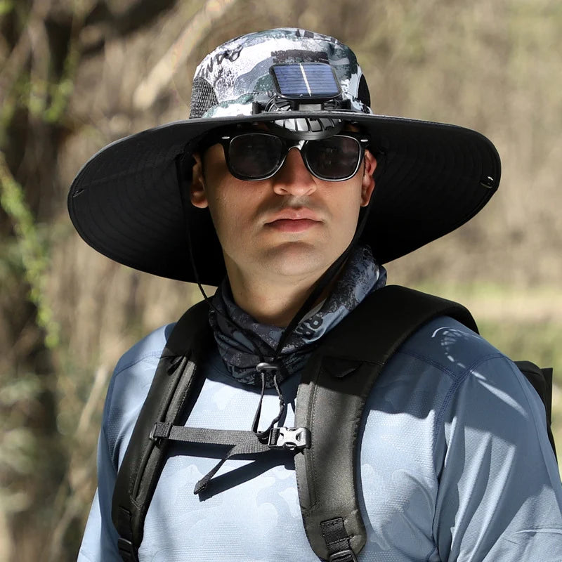 đ„EARLY SUMMER SALE 69% OFF⥠Outdoor Wide Brim Sun Hat With Solar Fan