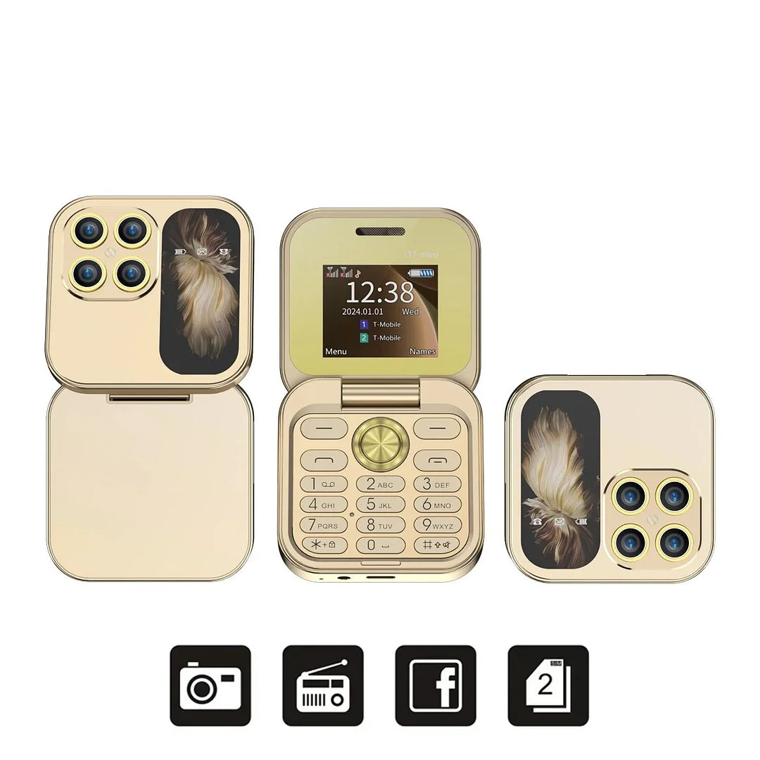 ๐ฅ2025 New Mini Flip Mobile Phone 2 SIM Card Small Display Foldable Cell Phone