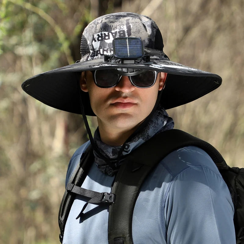 đ„EARLY SUMMER SALE 69% OFF⥠Outdoor Wide Brim Sun Hat With Solar Fan