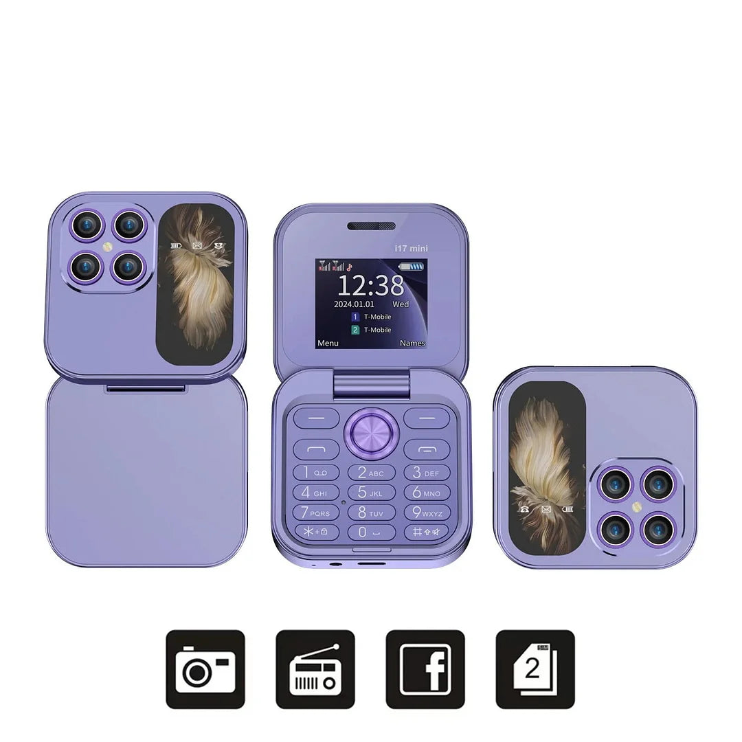 ๐ฅ2025 New Mini Flip Mobile Phone 2 SIM Card Small Display Foldable Cell Phone