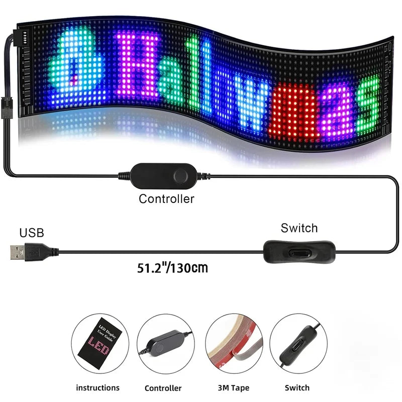 ⚽️EURO 2024 SALE: 50% OFF🔥 Ultra-thin flexible Bluetooth LED Screen