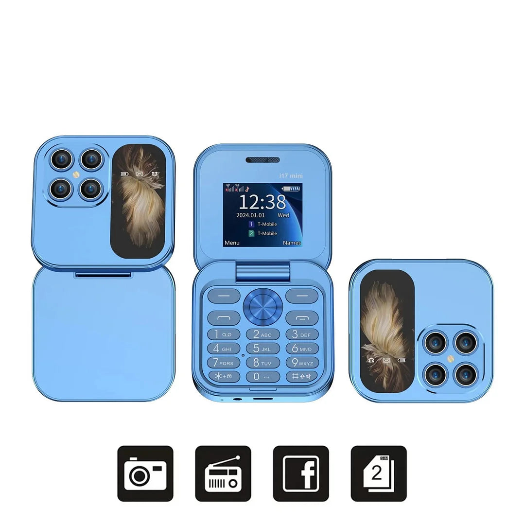 ๐ฅ2025 New Mini Flip Mobile Phone 2 SIM Card Small Display Foldable Cell Phone