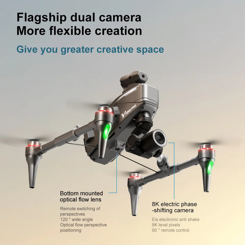 ๐New Year's Special 2025โ๐ Drone 8K Camera for Adults, v196 RC Quadcopter, Auto Return, Follow Me