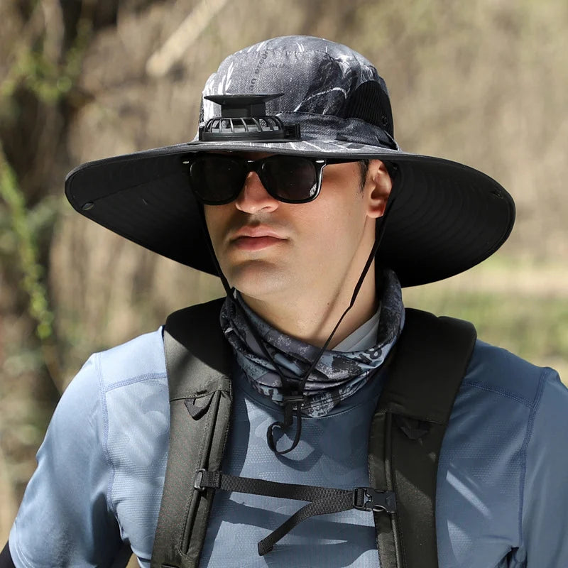 đ„EARLY SUMMER SALE 69% OFF⥠Outdoor Wide Brim Sun Hat With Solar Fan