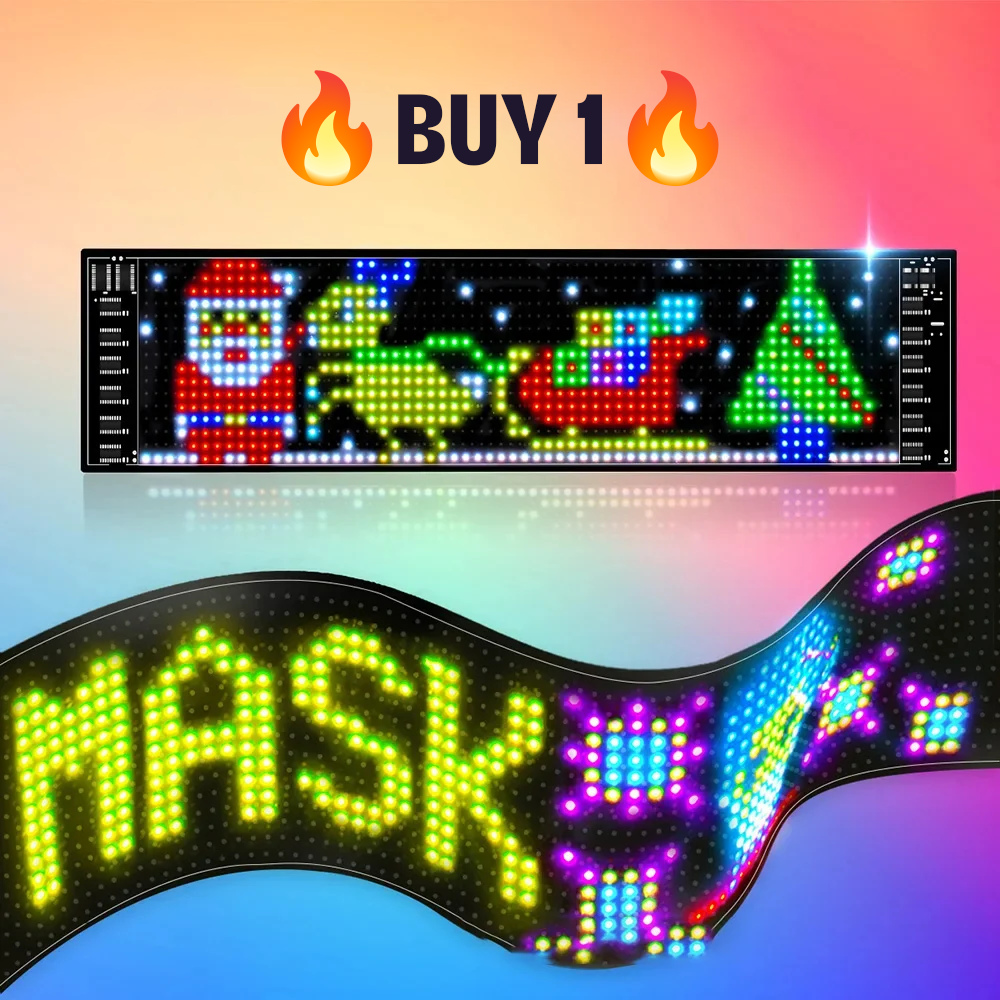 ⚽️EURO 2024 SALE: 50% OFF🔥 Ultra-thin flexible Bluetooth LED Screen