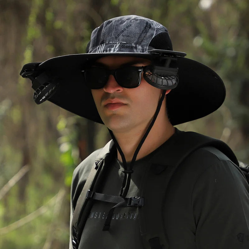 đ„EARLY SUMMER SALE 69% OFF⥠Outdoor Wide Brim Sun Hat With Solar Fan