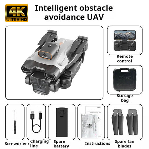 ✨Drone with 4K Camera Suitable for Adults, HS175D Remote Control Quadcopter with Auto Return, Follow Me, Brushless Motor, Circular Flight, Waypoints, Altitude Hold, Headless Mode, ~43 Minutes Long Flight Time!!