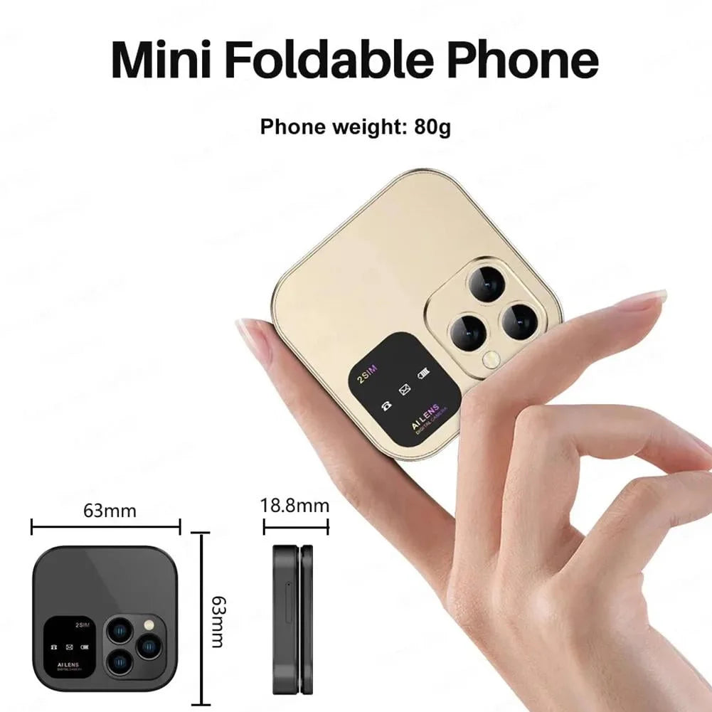 ๐ฅ2025 New Mini Flip Mobile Phone 2 SIM Card Small Display Foldable Cell Phone