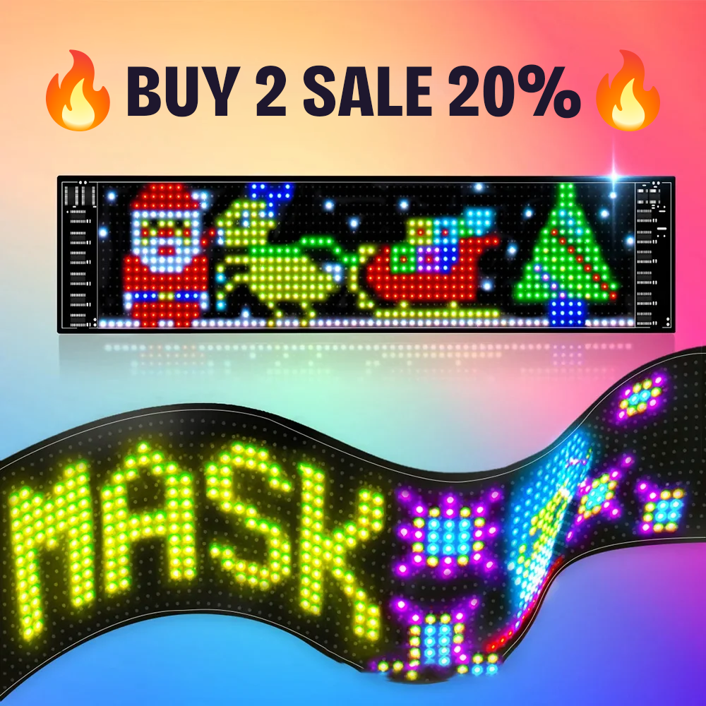 ⚽️EURO 2024 SALE: 50% OFF🔥 Ultra-thin flexible Bluetooth LED Screen