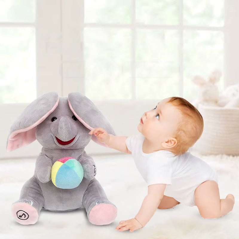 🎅Last Day 49% OFF -Cute Hide and Seek Elephant Plush Doll with Music