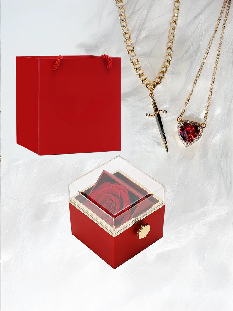Eternal Rose Box - W/ LoveKnight Necklace