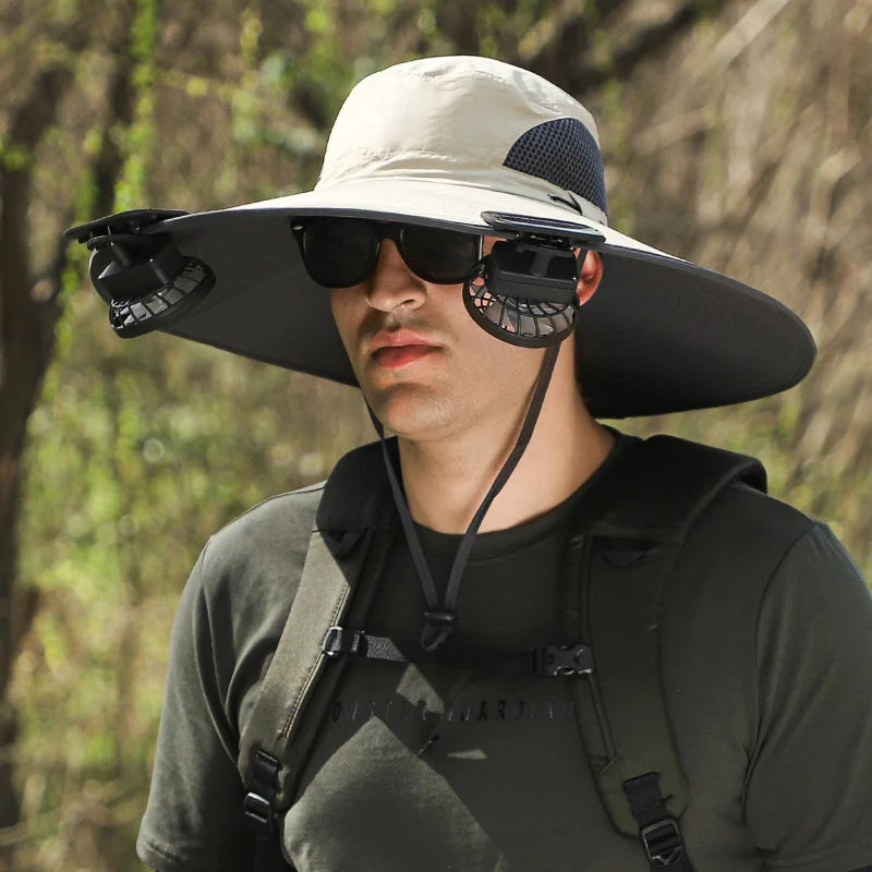 đ„EARLY SUMMER SALE 69% OFF⥠Outdoor Wide Brim Sun Hat With Solar Fan