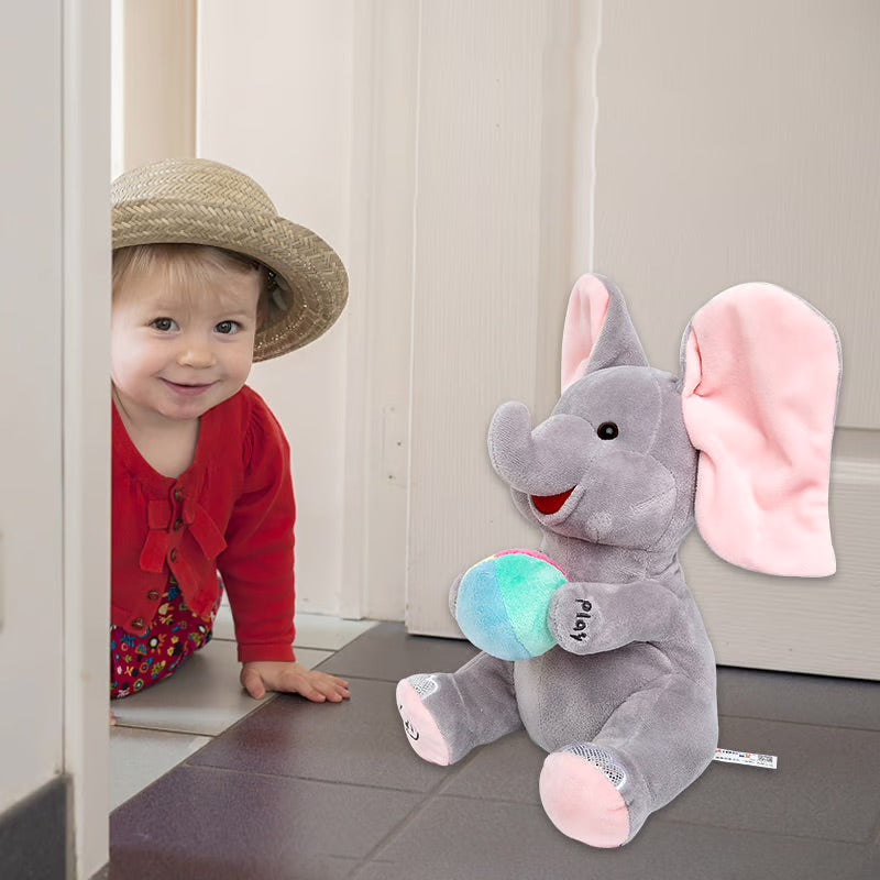 🎅Last Day 49% OFF -Cute Hide and Seek Elephant Plush Doll with Music