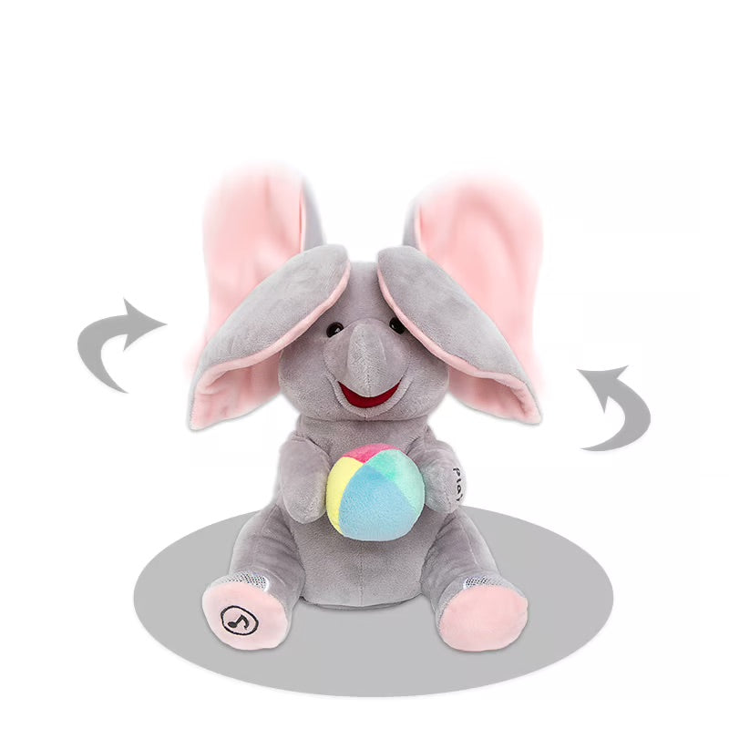 🎅Last Day 49% OFF -Cute Hide and Seek Elephant Plush Doll with Music