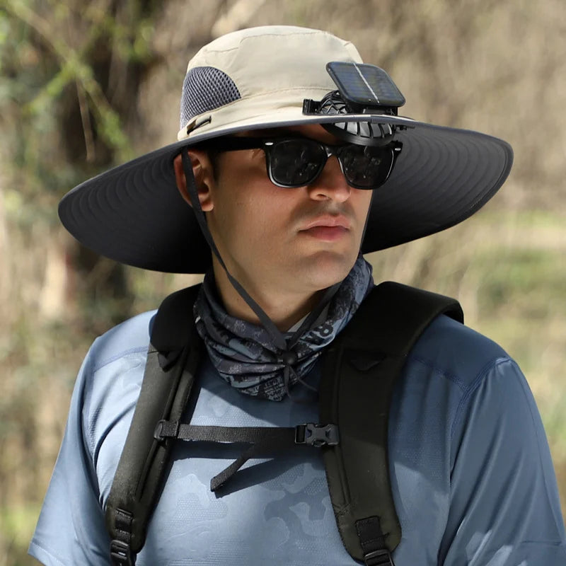 đ„EARLY SUMMER SALE 69% OFF⥠Outdoor Wide Brim Sun Hat With Solar Fan