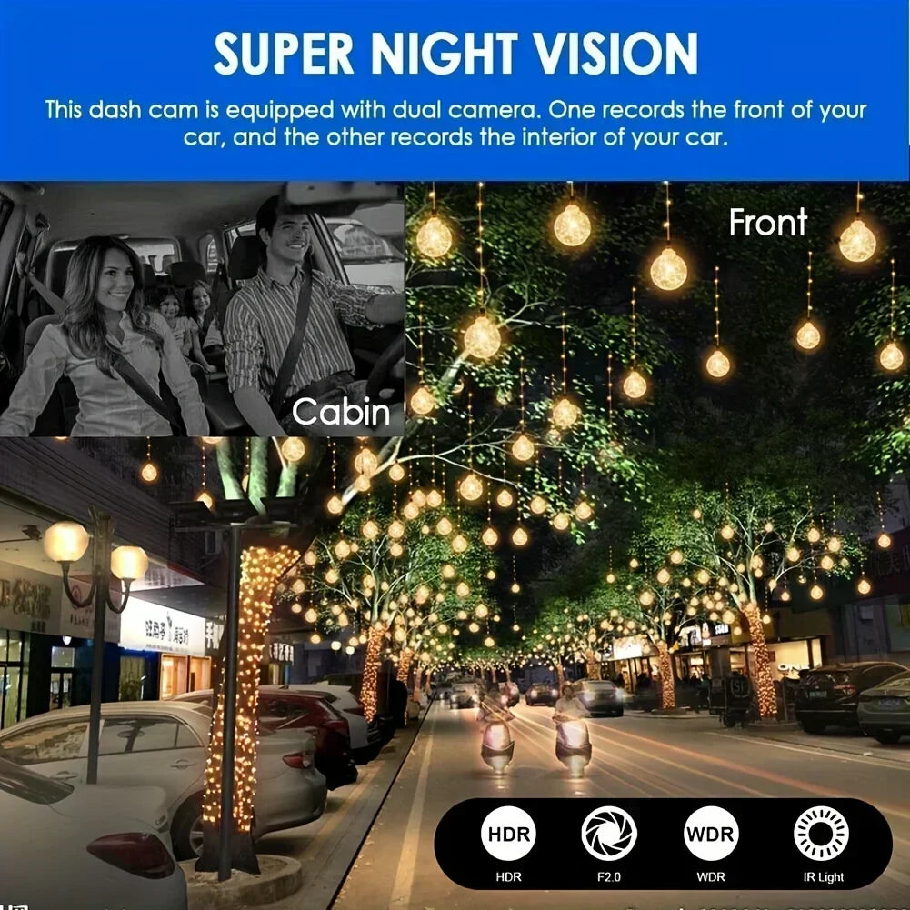 1080P Car DVR Dash Cam Camera Video Recorder Dual Lens 150 Wide-Angle