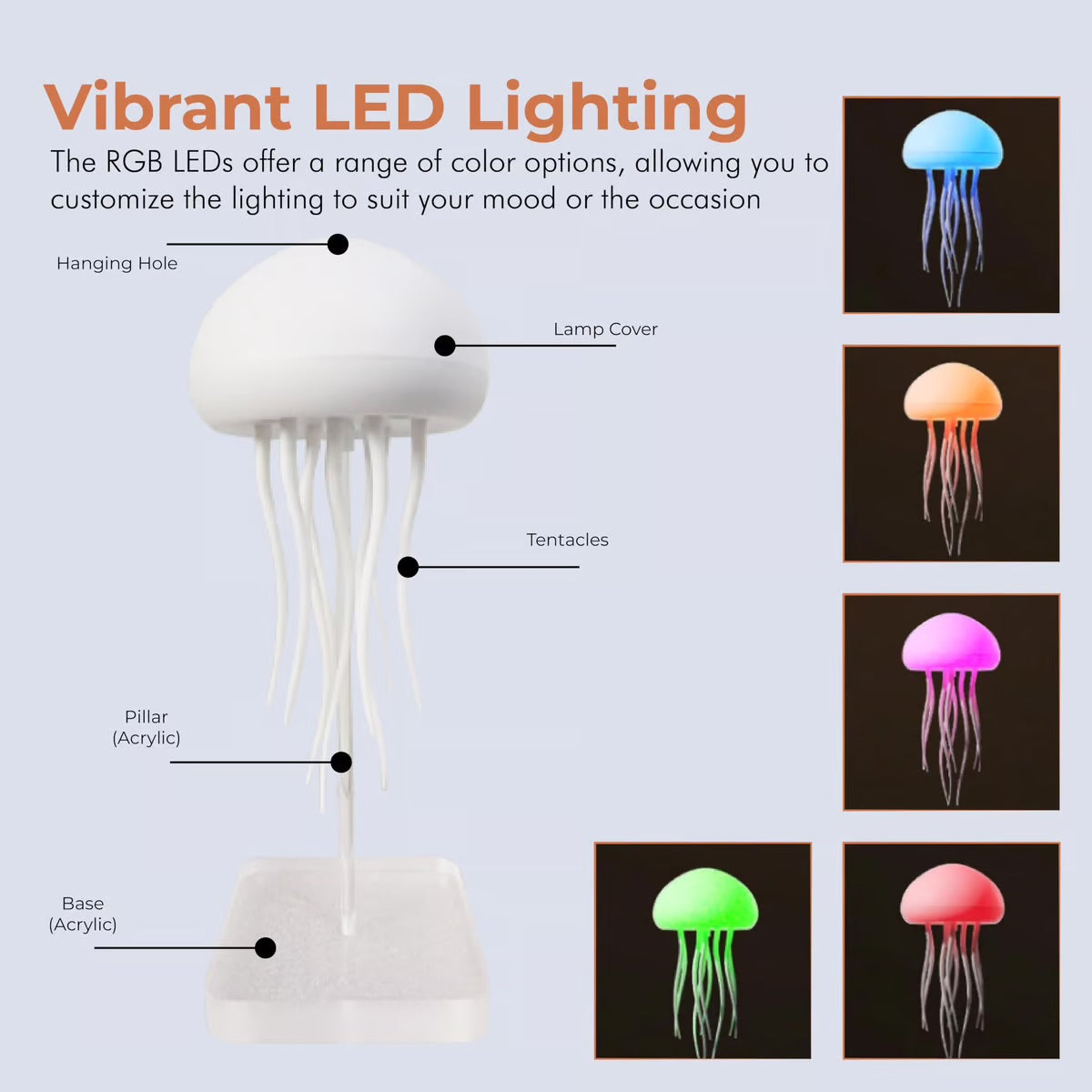 Voice Controlled Jellyfish Lamp