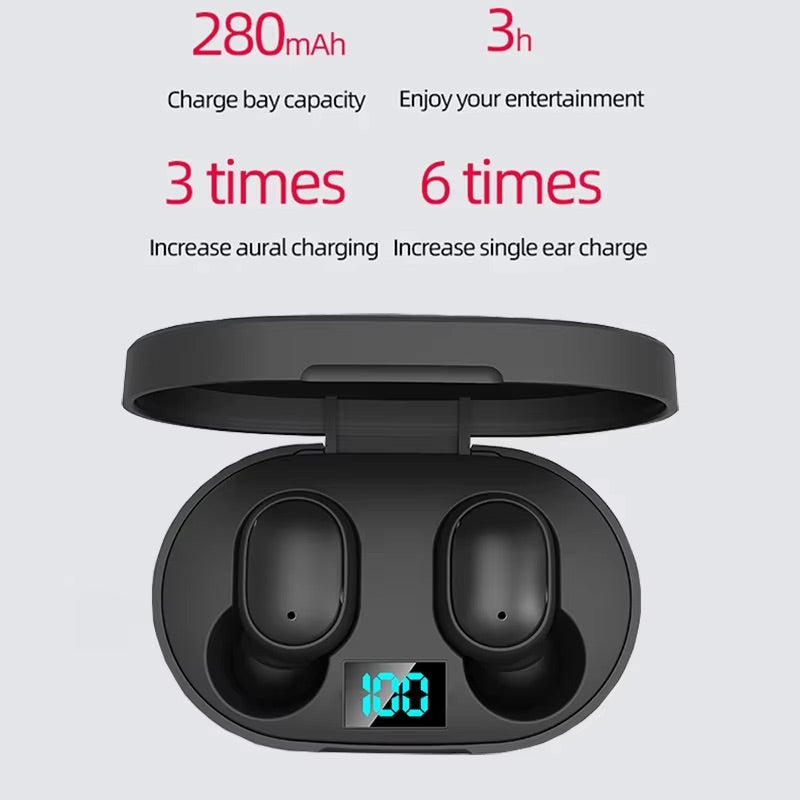 E6S TWS Wireless Headphones Bluetooth Earphone