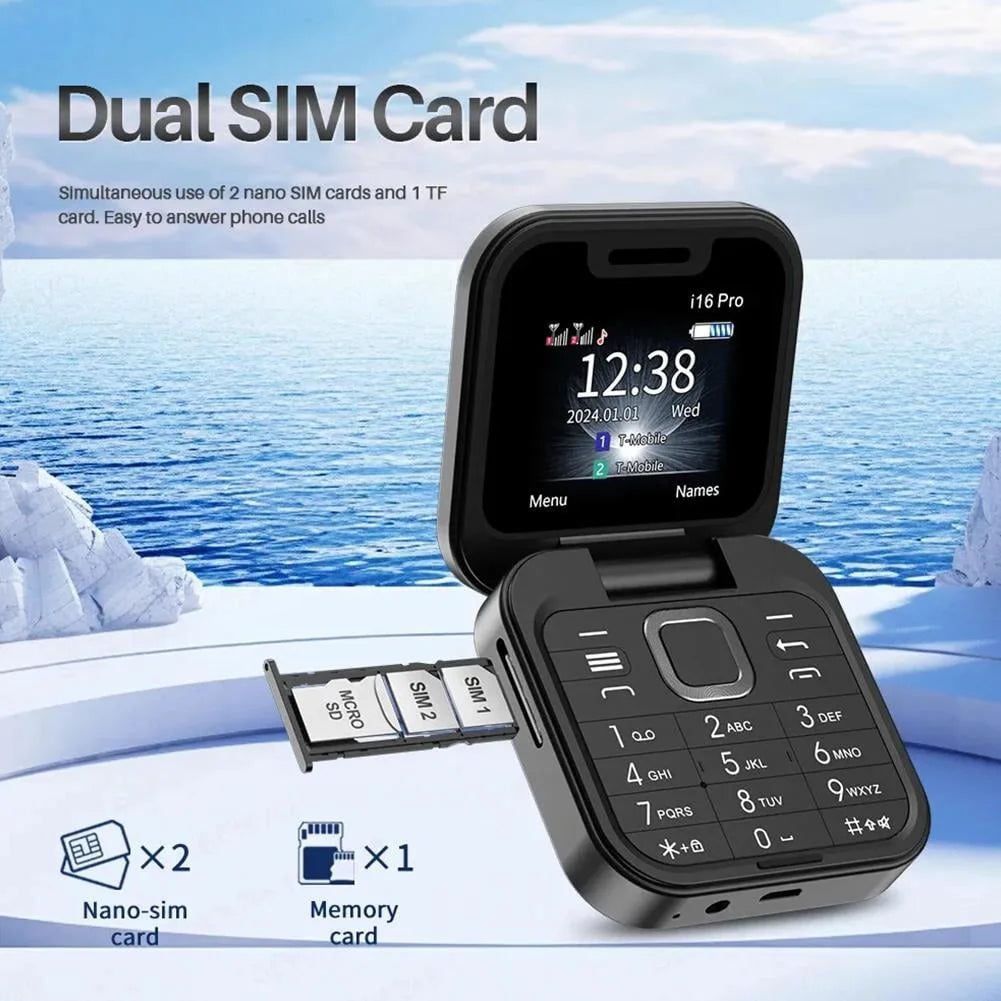 ๐ฅ2025 New Mini Flip Mobile Phone 2 SIM Card Small Display Foldable Cell Phone