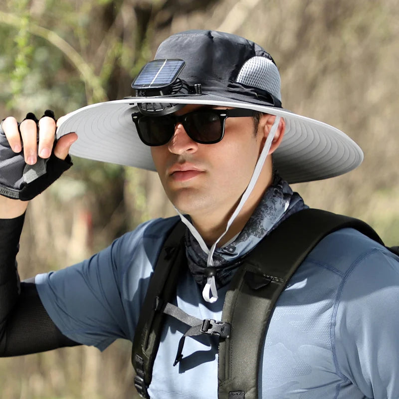 đ„EARLY SUMMER SALE 69% OFF⥠Outdoor Wide Brim Sun Hat With Solar Fan