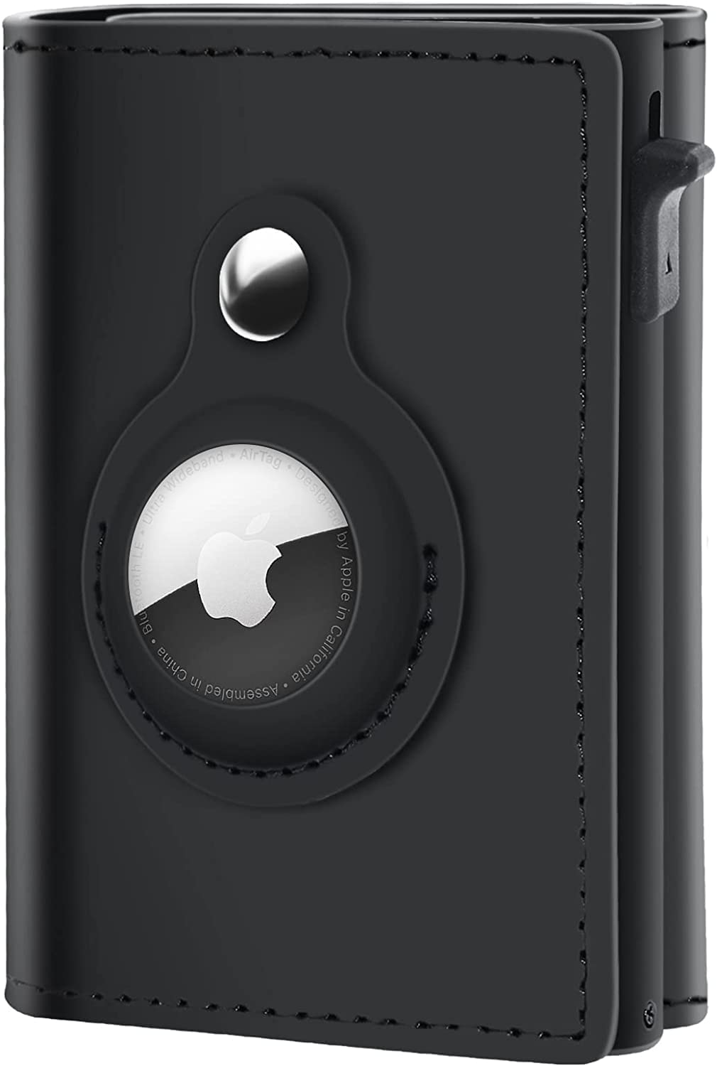 ✨TO DAY 49% OFF✨AirTag Wallet for Men - with Pop Up Aluminum Case Money Clip Slim Leather Slots Credit Card Holder RFID Blocking Bifold Minimalist Wallet