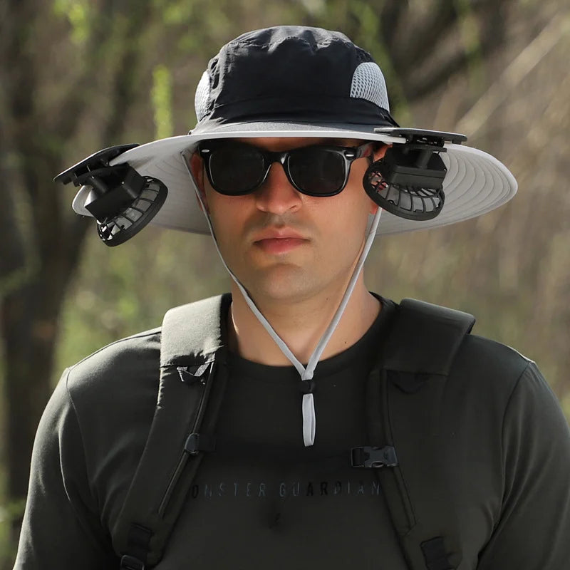 đ„EARLY SUMMER SALE 69% OFF⥠Outdoor Wide Brim Sun Hat With Solar Fan