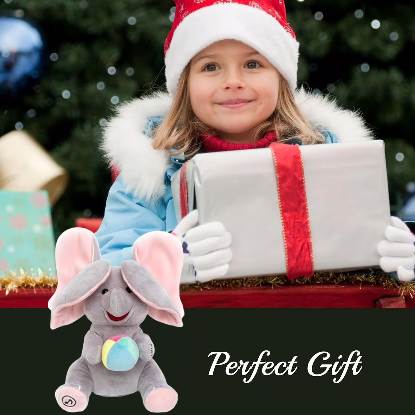 🎅Last Day 49% OFF -Cute Hide and Seek Elephant Plush Doll with Music
