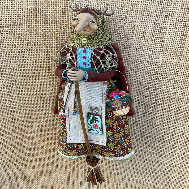 đ„Last 4 hours Sale: Save 49%- Handmade Kitchen Witch Doll
