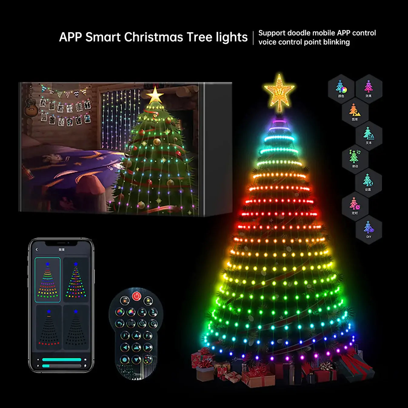 🌲BLACK FRIDAY SALE 50%OFF 🔥 ✨ Smart LED Christmas Tree Lights ✨
