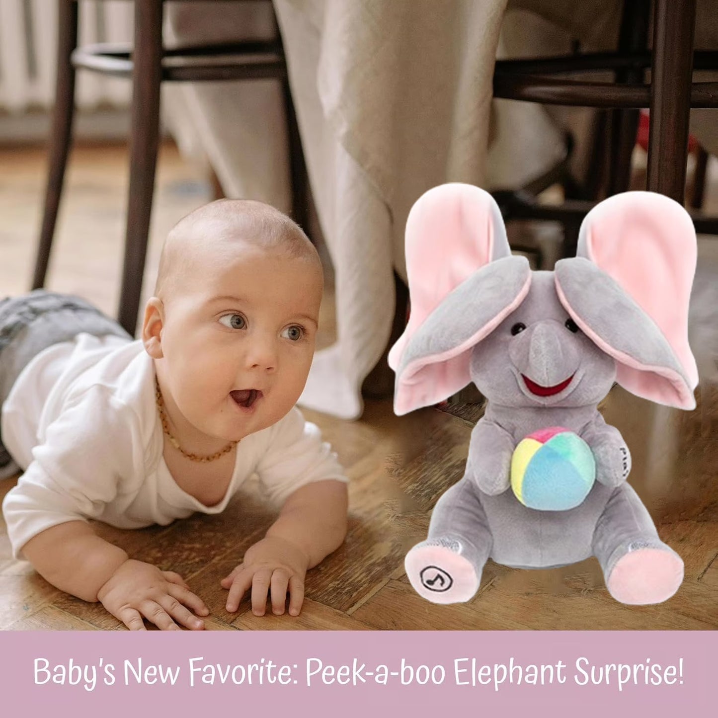 🎅Last Day 49% OFF -Cute Hide and Seek Elephant Plush Doll with Music