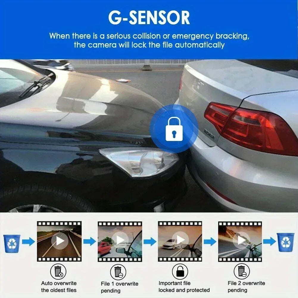 1080P Car DVR Dash Cam Camera Video Recorder Dual Lens 150 Wide-Angle