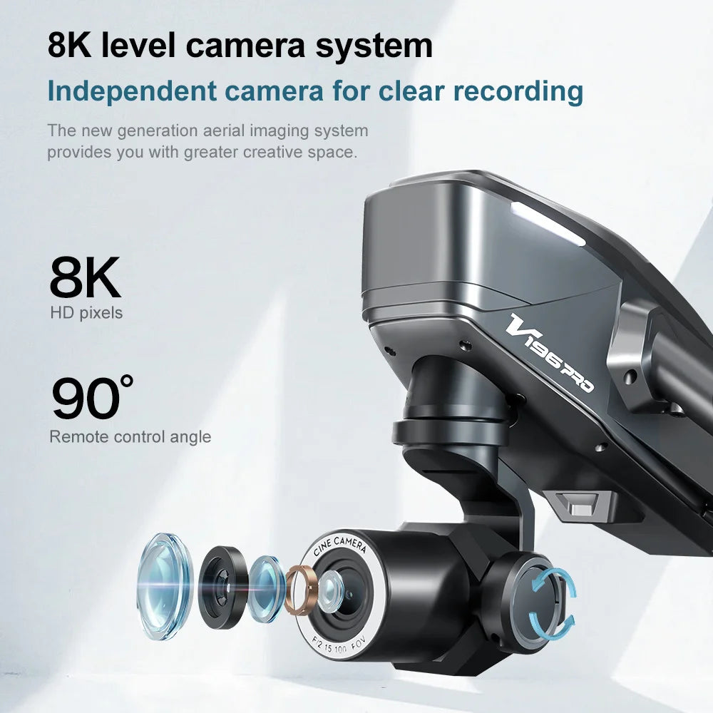 ๐New Year's Special 2025โ๐ Drone 8K Camera for Adults, v196 RC Quadcopter, Auto Return, Follow Me