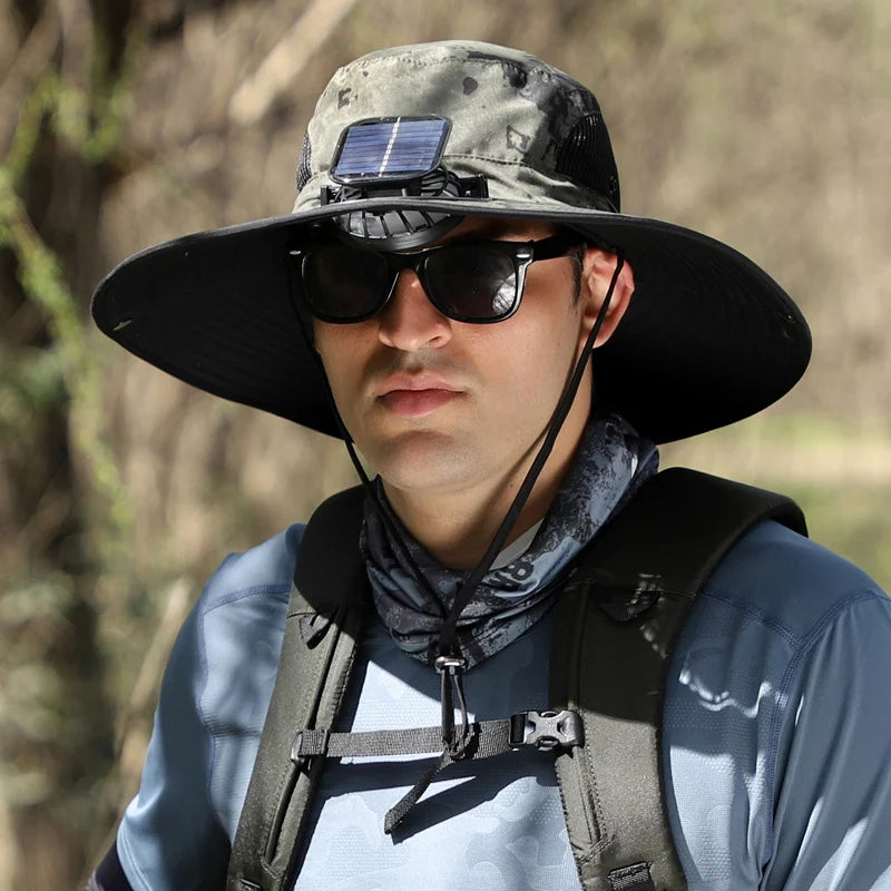đ„EARLY SUMMER SALE 69% OFF⥠Outdoor Wide Brim Sun Hat With Solar Fan