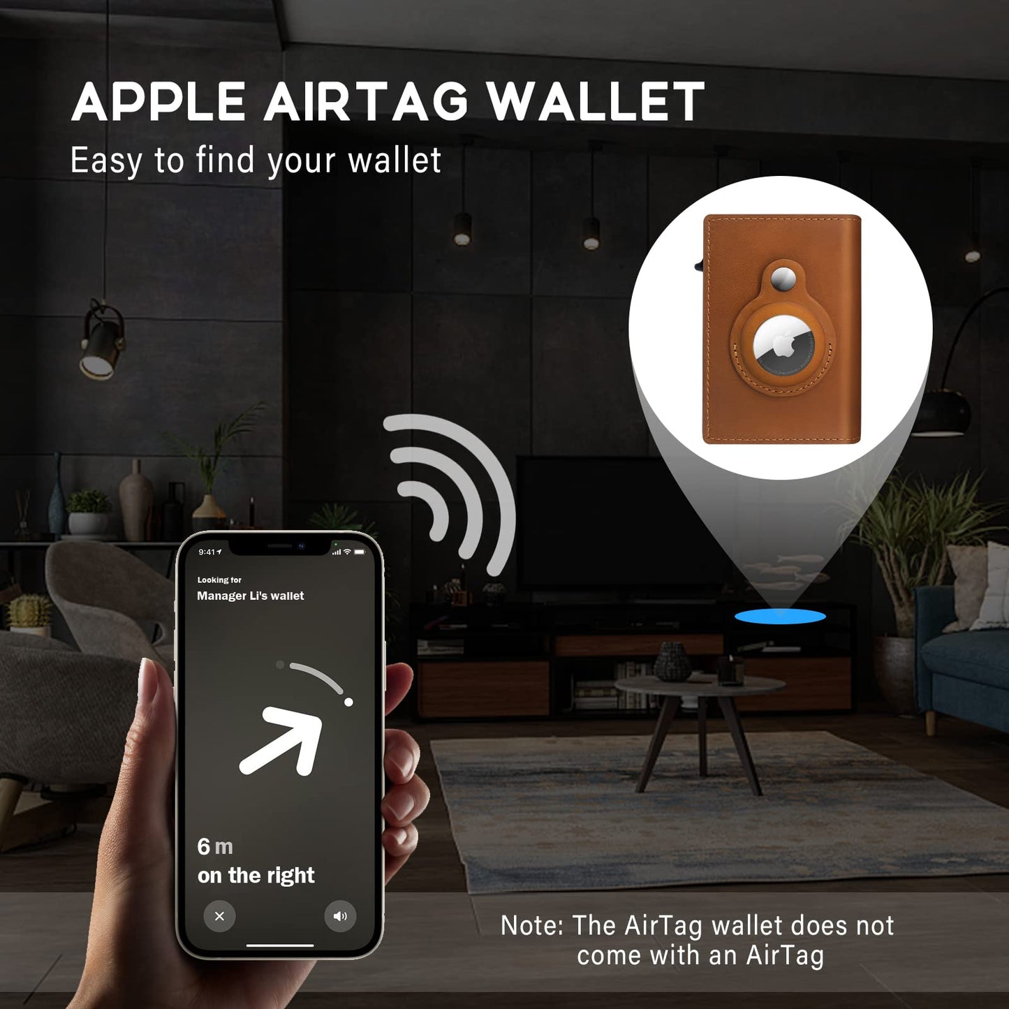 ✨TO DAY 49% OFF✨AirTag Wallet for Men - with Pop Up Aluminum Case Money Clip Slim Leather Slots Credit Card Holder RFID Blocking Bifold Minimalist Wallet