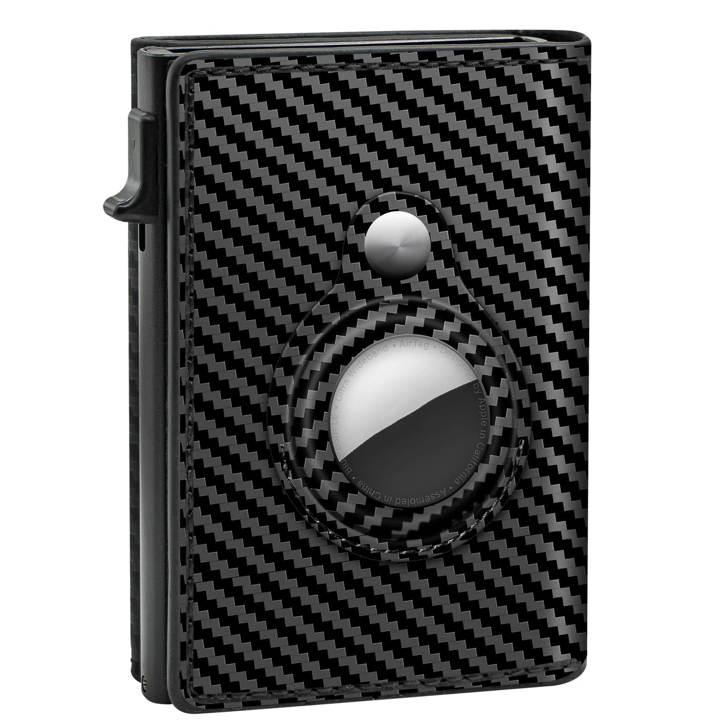 ✨TO DAY 49% OFF✨AirTag Wallet for Men - with Pop Up Aluminum Case Money Clip Slim Leather Slots Credit Card Holder RFID Blocking Bifold Minimalist Wallet