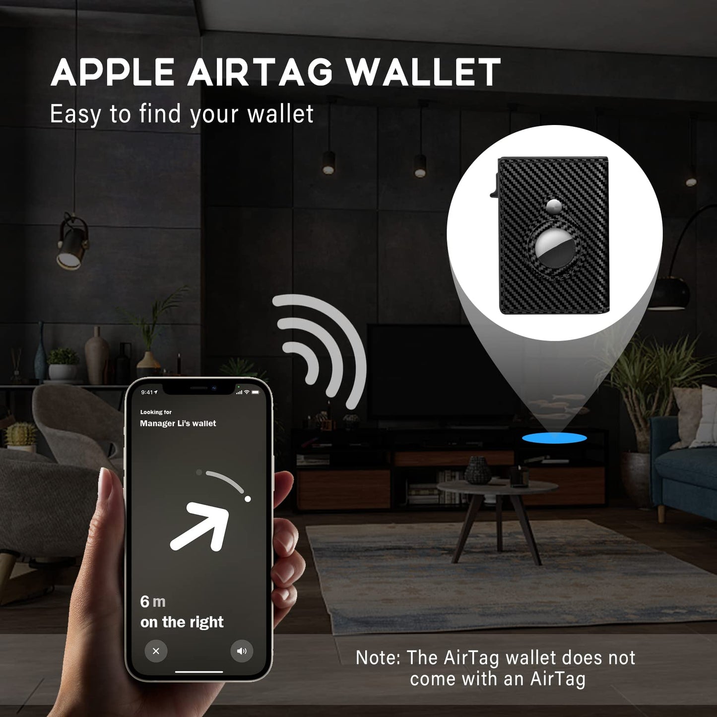 ✨TO DAY 49% OFF✨AirTag Wallet for Men - with Pop Up Aluminum Case Money Clip Slim Leather Slots Credit Card Holder RFID Blocking Bifold Minimalist Wallet
