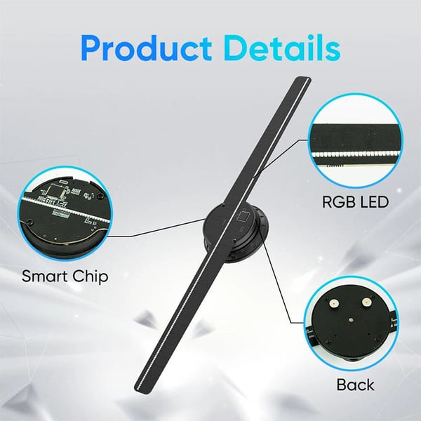 🎅Christmas Sale 50% OFF🎄💥 3D Hologram LED Fan Projector🎅