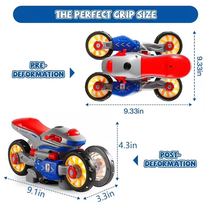 🎁TO DAY 49% OFF🎁 New Electric Light and Music Deformation Motorcycle