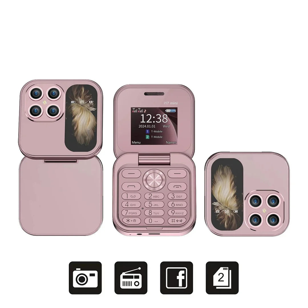 ๐ฅ2025 New Mini Flip Mobile Phone 2 SIM Card Small Display Foldable Cell Phone