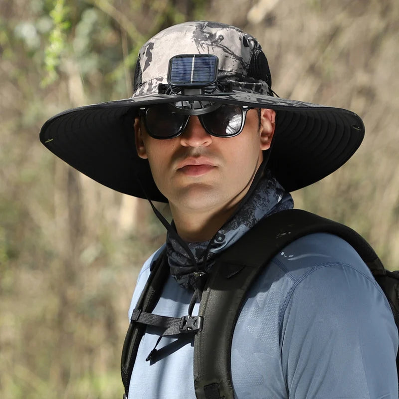 đ„EARLY SUMMER SALE 69% OFF⥠Outdoor Wide Brim Sun Hat With Solar Fan