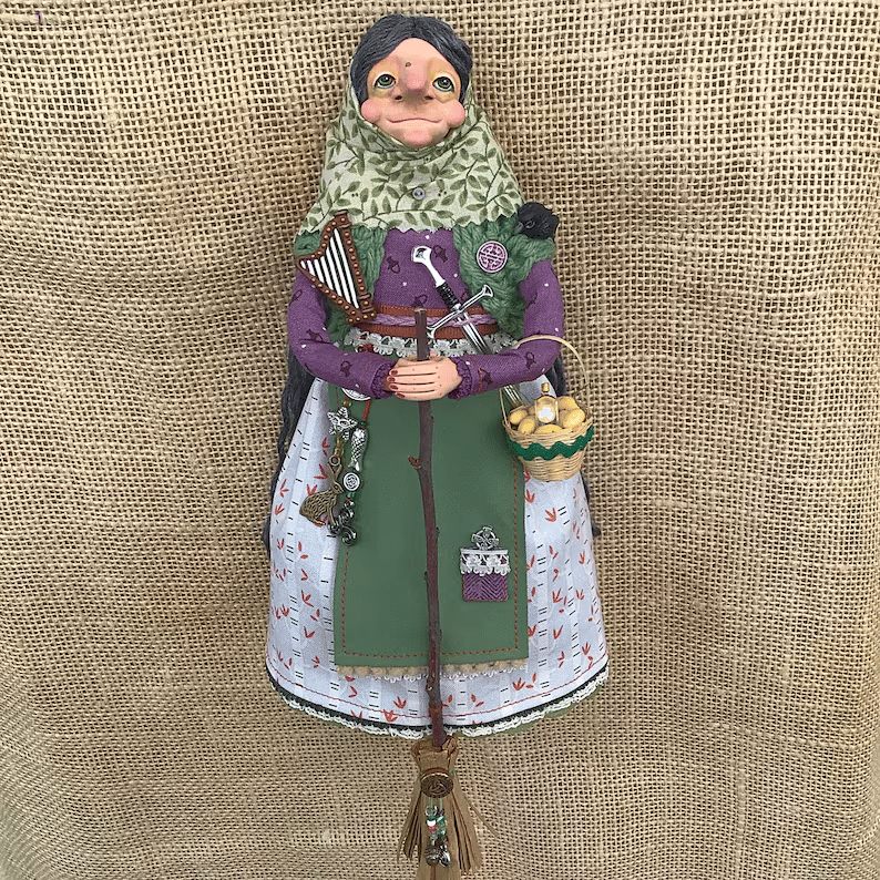 đ„Last 4 hours Sale: Save 49%- Handmade Kitchen Witch Doll