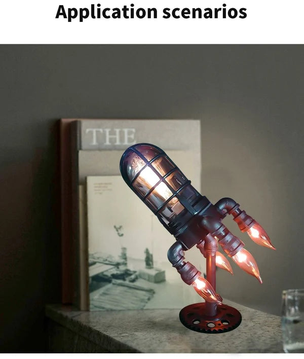 ✨Super Low Offer🚀 Plastic Steampunk Rocket Lamp
